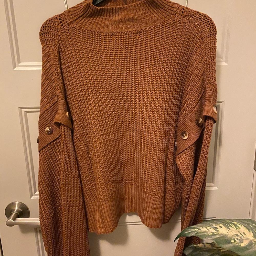 Knit Button-Detail Sweater